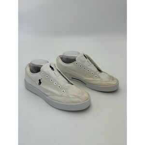 Polo Ralph Lauren Women's 7.5 Low Top Sneakers Fabric Upper White